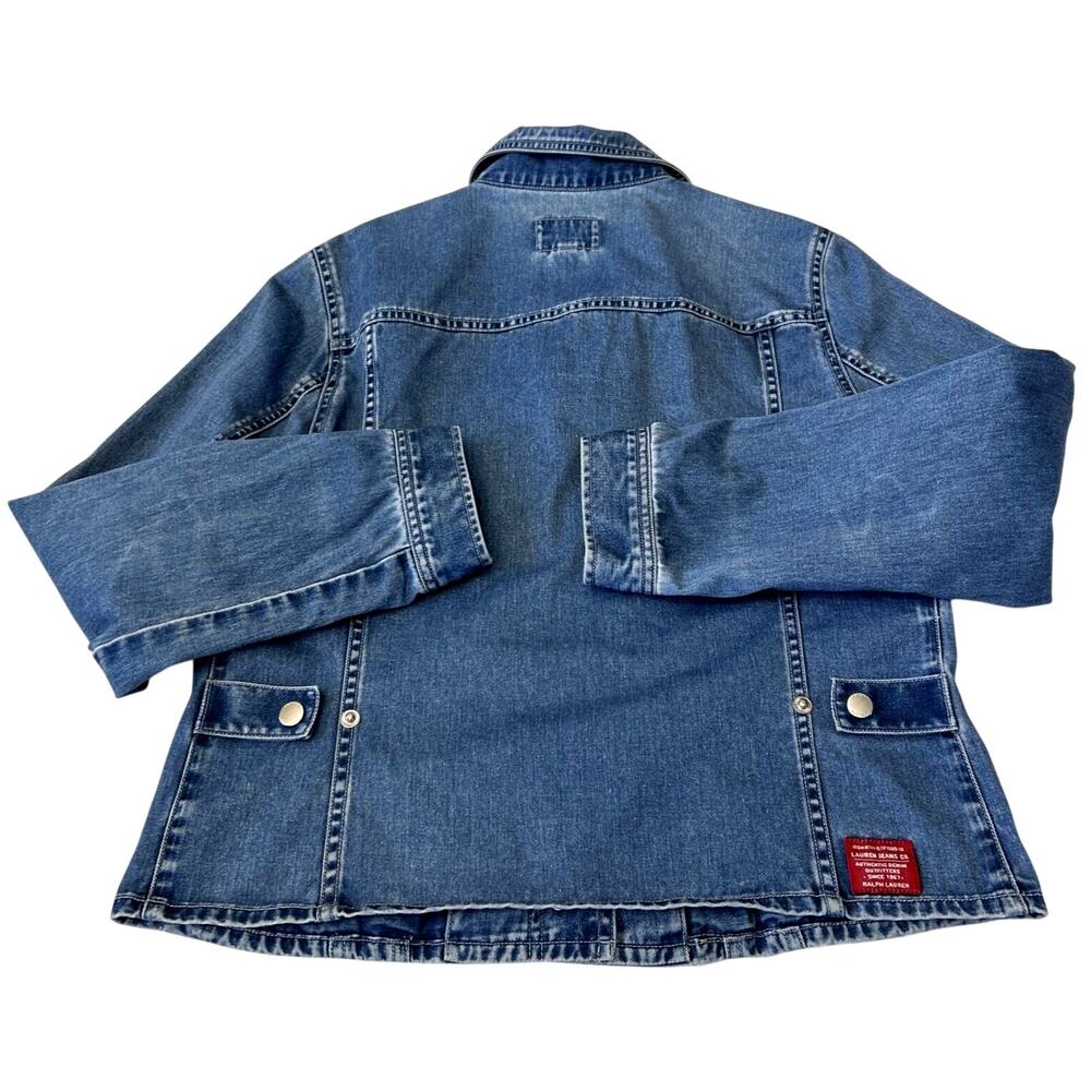 Lauren Jeans Co Women's S Jean Jacket size S Blue Jean Button-Up Pockets Denim - Picture 2 of 8